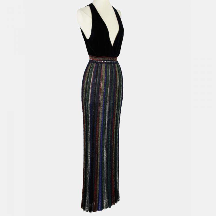 Pre Owned Missoni Multicolor Sleeveless Maxi Dress IT 40