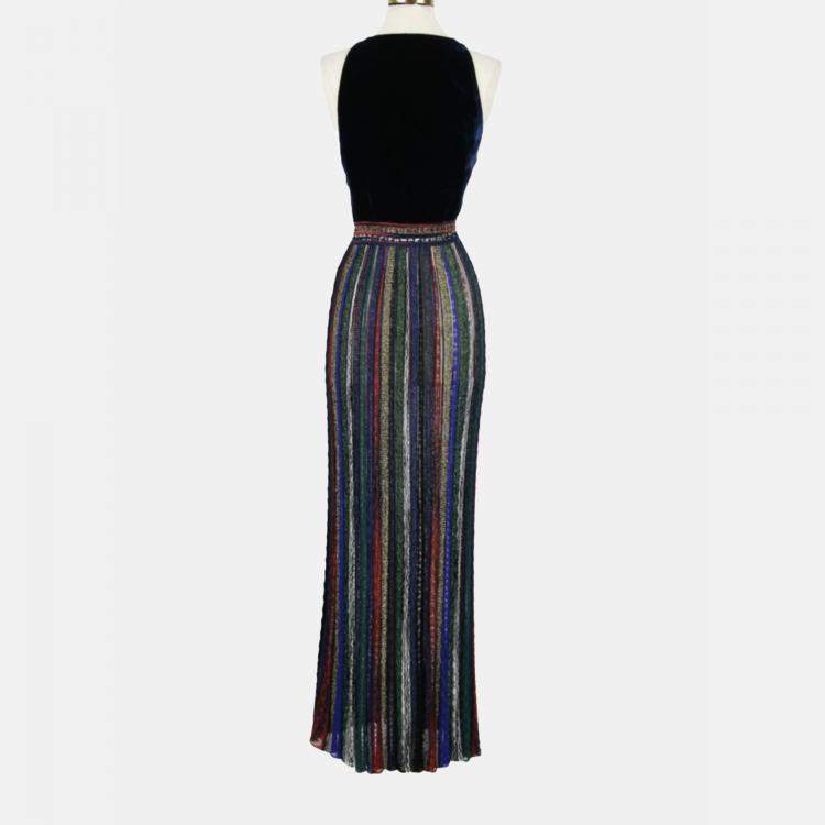 Pre Owned Missoni Multicolor Sleeveless Maxi Dress IT 40