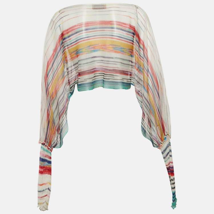 Pre Owned Missoni Multicolor Knit Crop Top One Size 