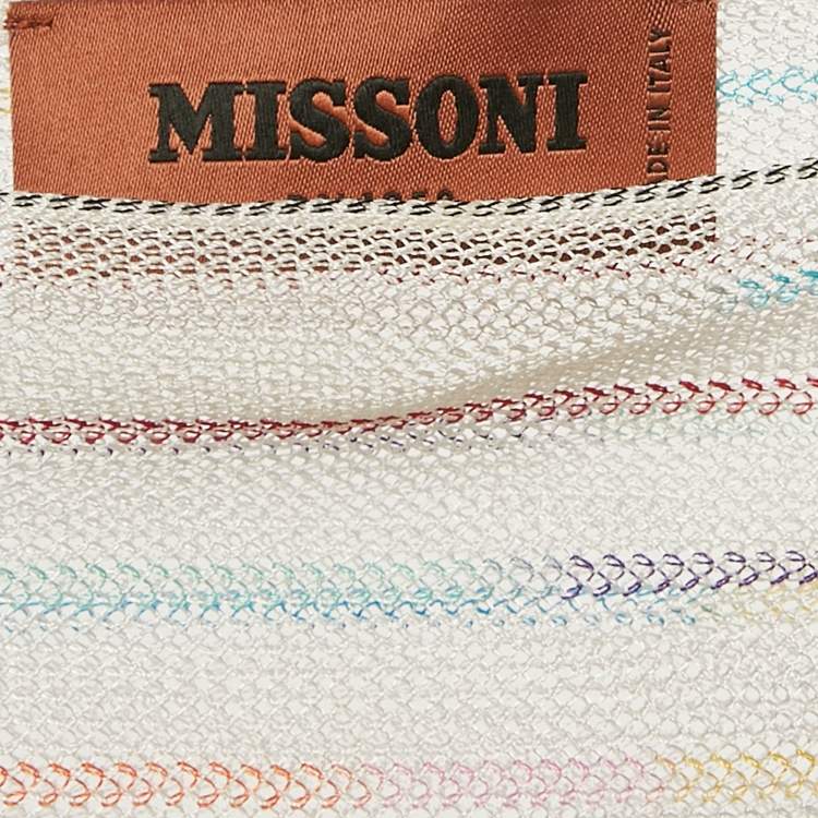 Pre Owned Missoni Multicolor Knit Crop Top One Size 