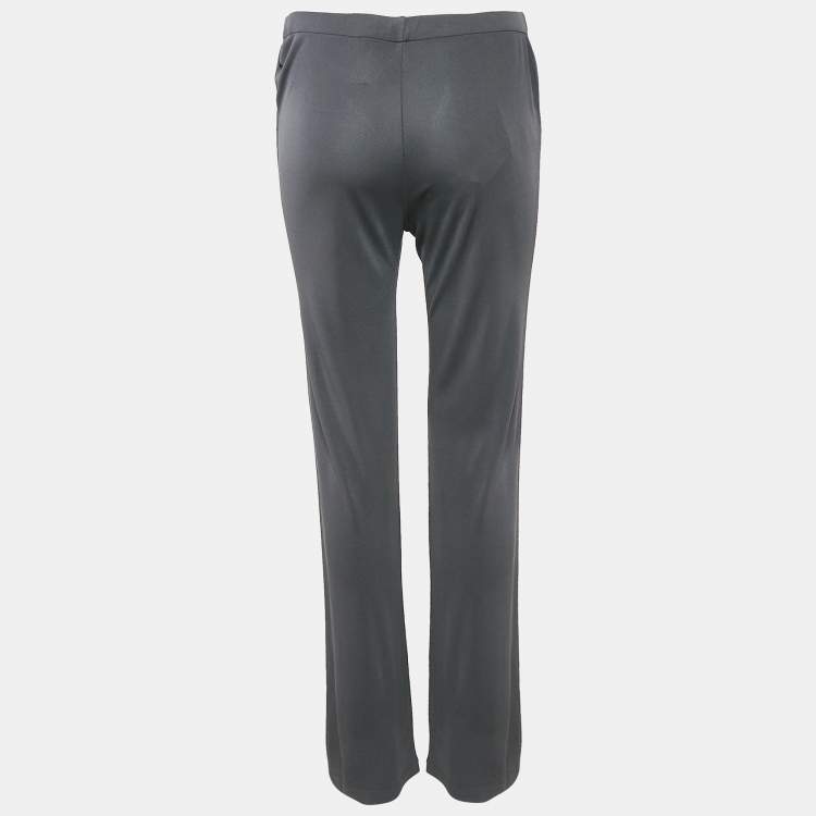 Pre Owned Missoni Grey Jersey Wide Leg Trousers M