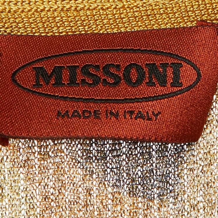 Pre Owned Missoni Multicolor Lurex Knit Wrap Dress S