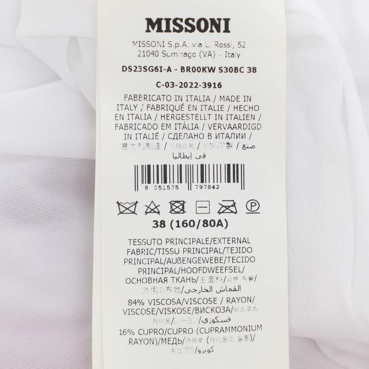 مملوكة مسبقًا Missoni Pink Lame Fabric Wave Print Mini Dress S