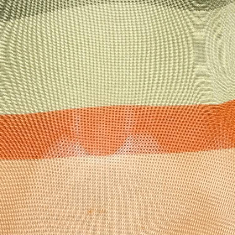 Pre Owned Missoni Multicolor Striped Knit Sheer Tank Top L
