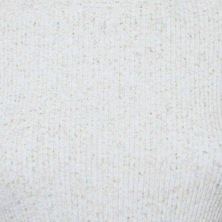 Pre Owned Missoni Light blue Rib Knit Turtle Neck Long Sleeve Sweater S