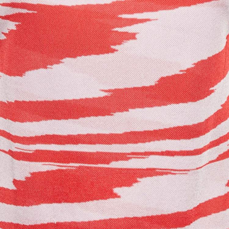 Pre Owned Missoni Red & Pink Knit Tank Top M