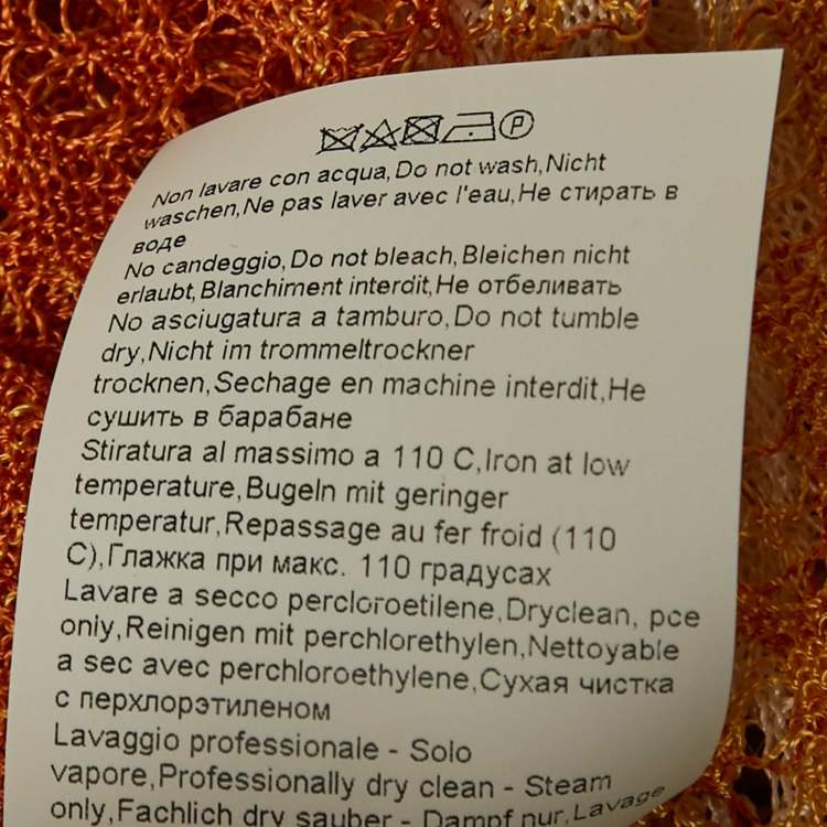 Pre Owned Missoni Yellow/Orange Ombre Crochet Knit Sheer Cardigan M