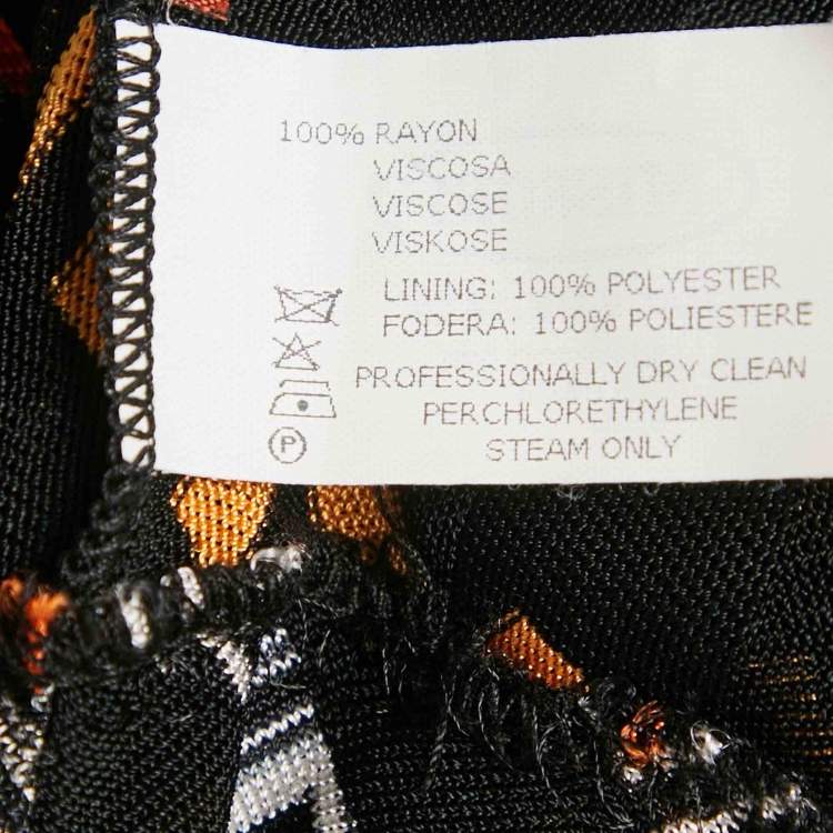Pre Owned Missoni Black Zig Zag Knit Straight Leg Trousers M