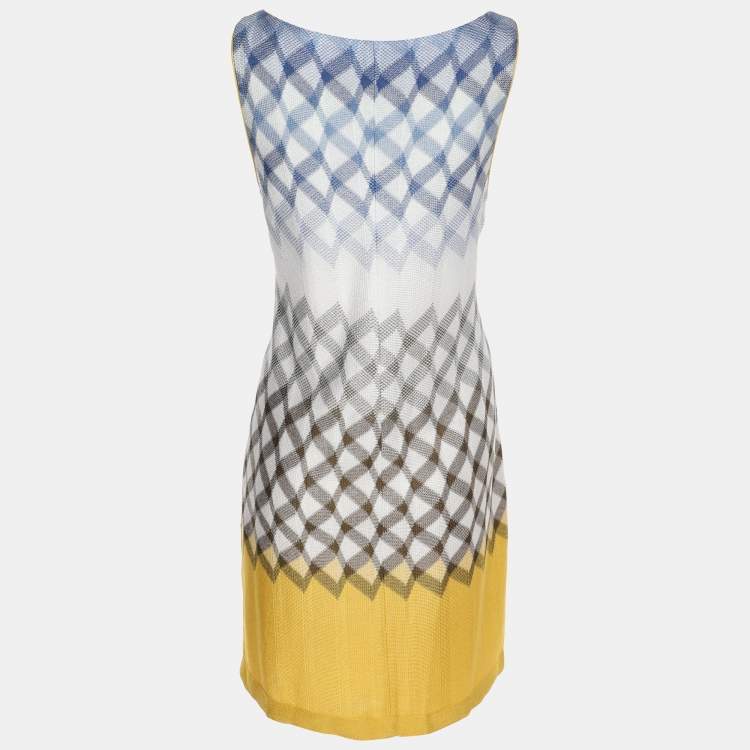 Pre Owned Missoni Multicolor Rib Knit Sleeveless Mini Dress M