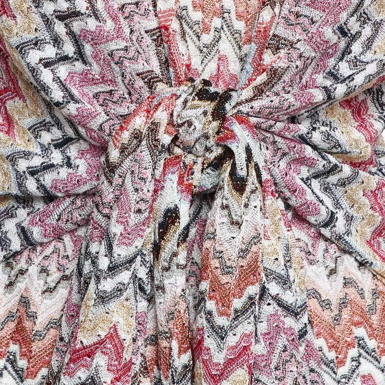 Pre Owned Missoni Multicolor Wave Patterned Lurex Knit Jumpsuit S