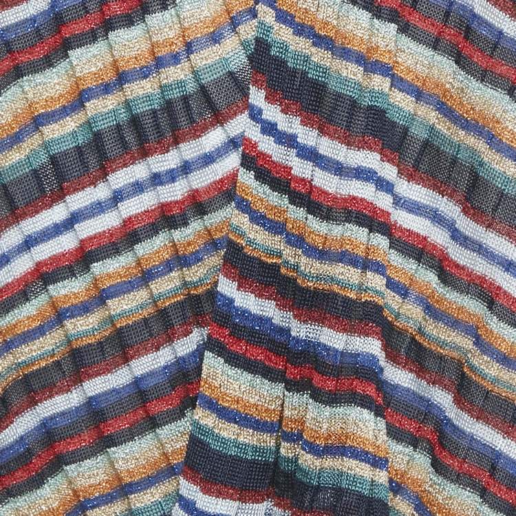 Pre Owned Missoni Multicolor Lurex Knit Poncho One Size 