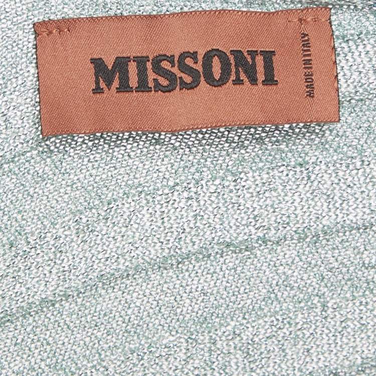 Pre Owned Missoni Multicolor Lurex Knit Poncho One Size 