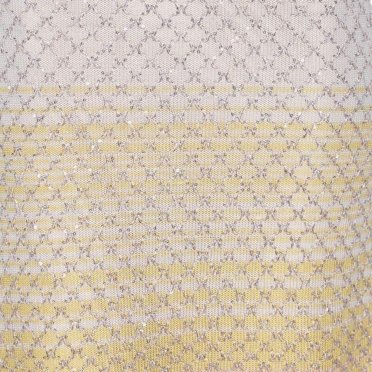 مملوكة مسبقًا Missoni Multicolor Knit Sequins Maxi Dress S