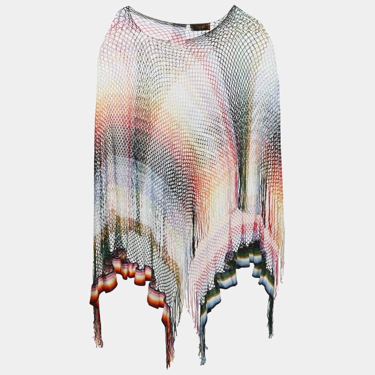 Pre Owned Missoni Multicolor Crochet Long Beach Coverall One size 