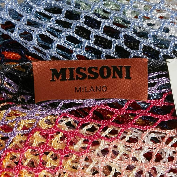 Pre Owned Missoni Multicolor Crochet Long Beach Coverall One size 