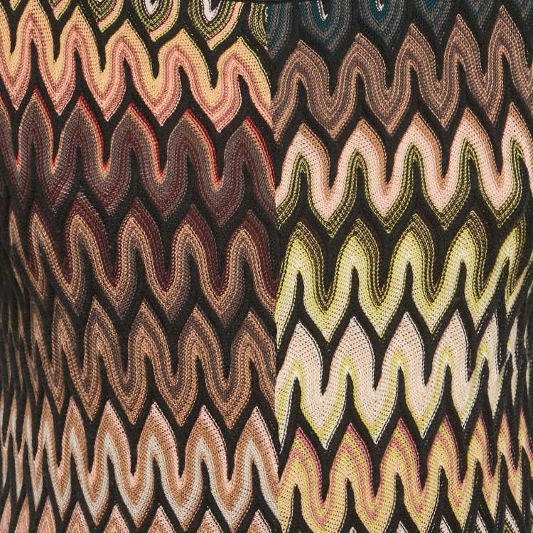 Pre Owned Missoni Multicolor Patterned Knit Dress M
