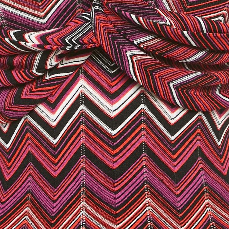 Pre Owned Missoni Multicolor Zig Zag Knit Long Jumpsuit S