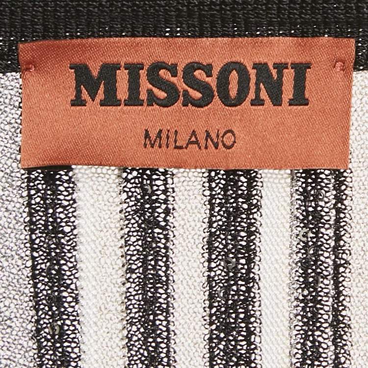 مملوكة مسبقًا Missoni Monochrome Sequin Lurex Knit Midi Dress M