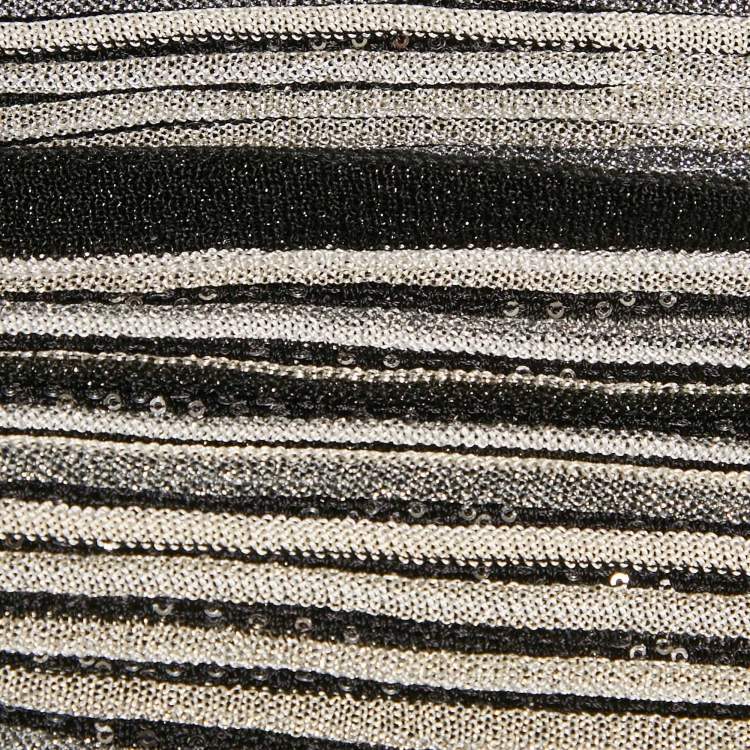 مملوكة مسبقًا Missoni Monochrome Sequin Lurex Knit Midi Dress M