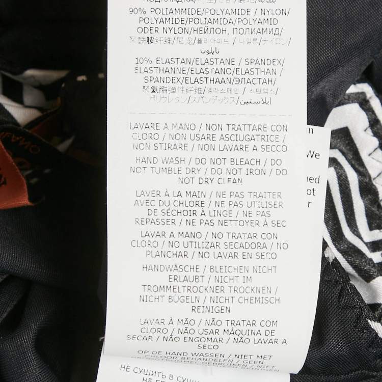 مملوكة مسبقًا ميسوني زيك زاك قميص سباحة أبيض/أسود مقاس متوسط