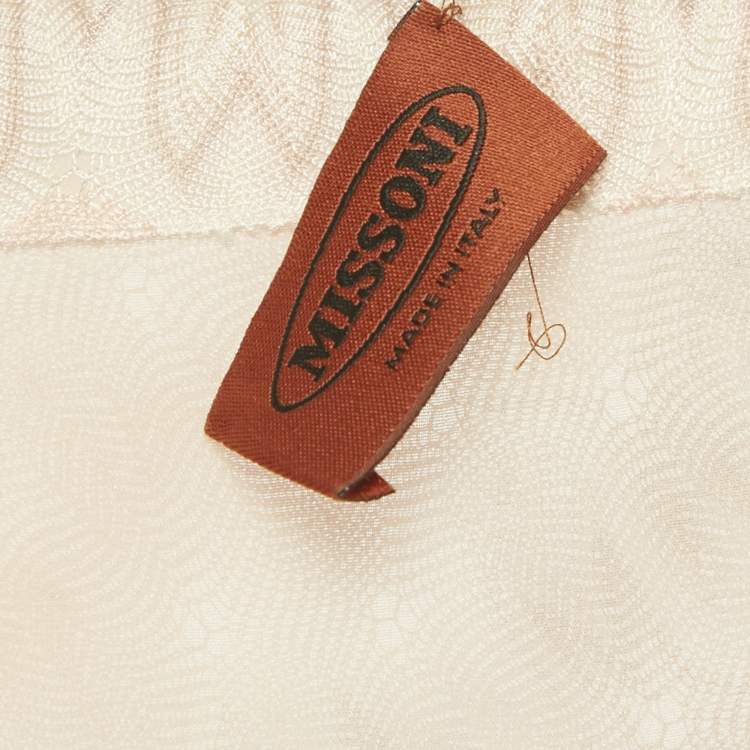 Pre Owned Missoni Multicolor Patterned Knit Belt Detail Midi Dress M