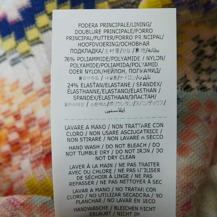 Pre Owned Missoni Multicolor Zig Zag Jersey Knit One Piece Swimsuit S