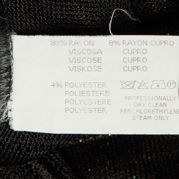 Pre Owned Missoni Multicolor Patterned Lurex Knit Midi Dress S