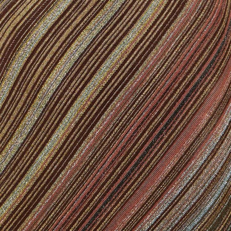 Pre Owned Missoni Multicolor Patterned Lurex Knit Midi Dress S