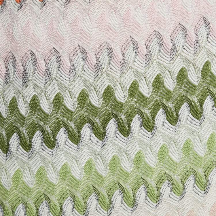 Pre Owned Missoni Multicolor Zig Zag Knit Mini Skirt S