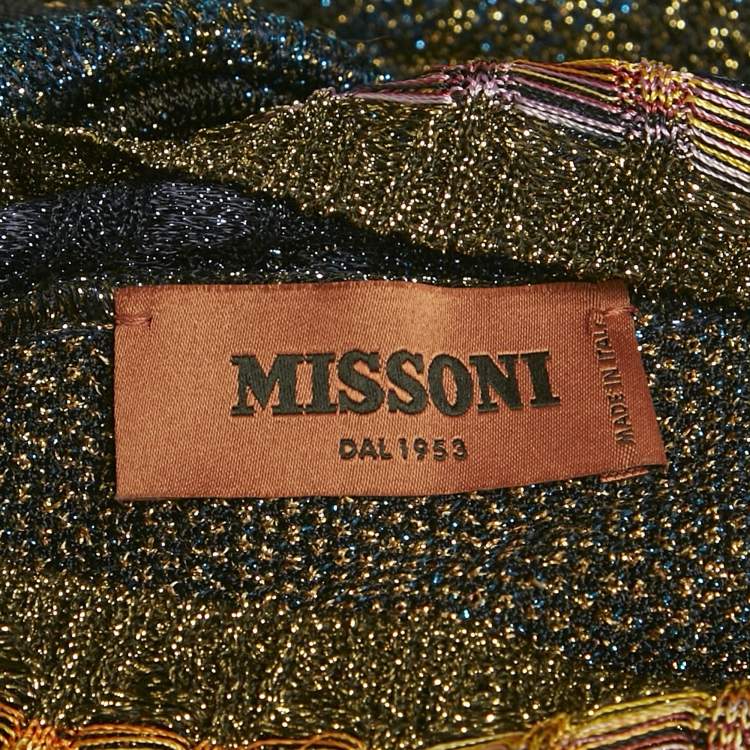 Pre Owned Missoni Multicolor Lurex Knit Maxi Dress M