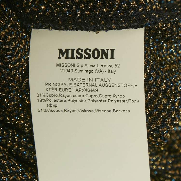 Pre Owned Missoni Multicolor Lurex Knit Maxi Dress M