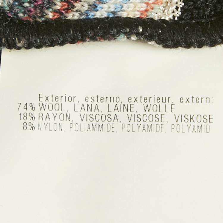 Pre Owned Missoni Multicolor Zig Zag Patterned Knit Mini Dress L