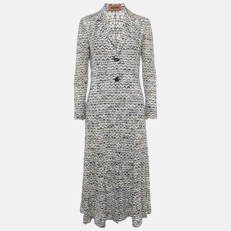 مملوكة مسبقًا Missoni Multicolor Patterned Lurex Knit Midi Dress M