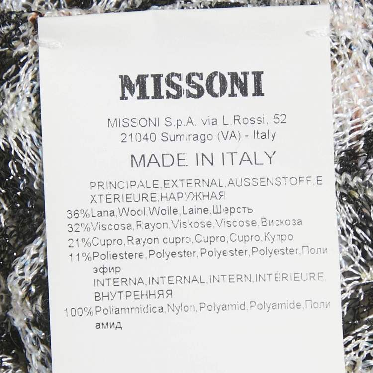 مملوكة مسبقًا Missoni Multicolor Patterned Lurex Knit Midi Dress M