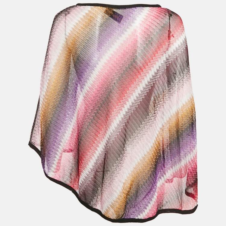 مملوكة مسبقًا Missoni  Multicolor Printed Striped Cape One Size