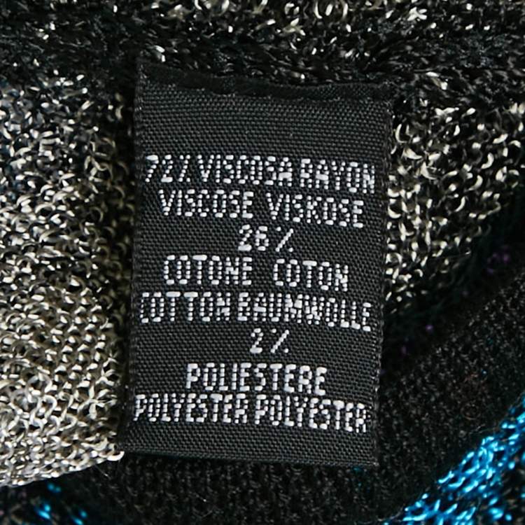 Pre Owned Missoni Multicolor Patterned Knit Short Cape One Size