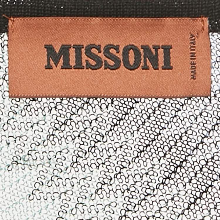 Pre Owned Missoni Multicolor Patterned Knit Short Cape One Size