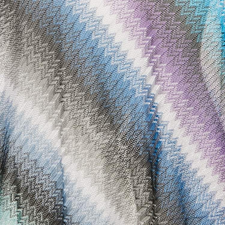 Pre Owned Missoni Multicolor Patterned Knit Short Cape One Size