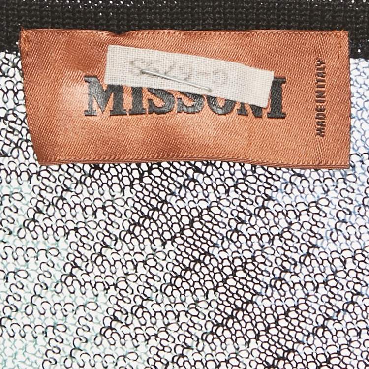Pre Owned Missoni Multicolor Patterned Knit Short Cape One Size
