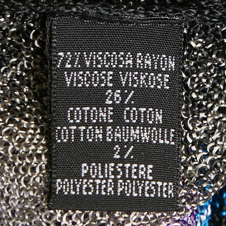 Pre Owned Missoni Multicolor Patterned Knit Short Cape One Size