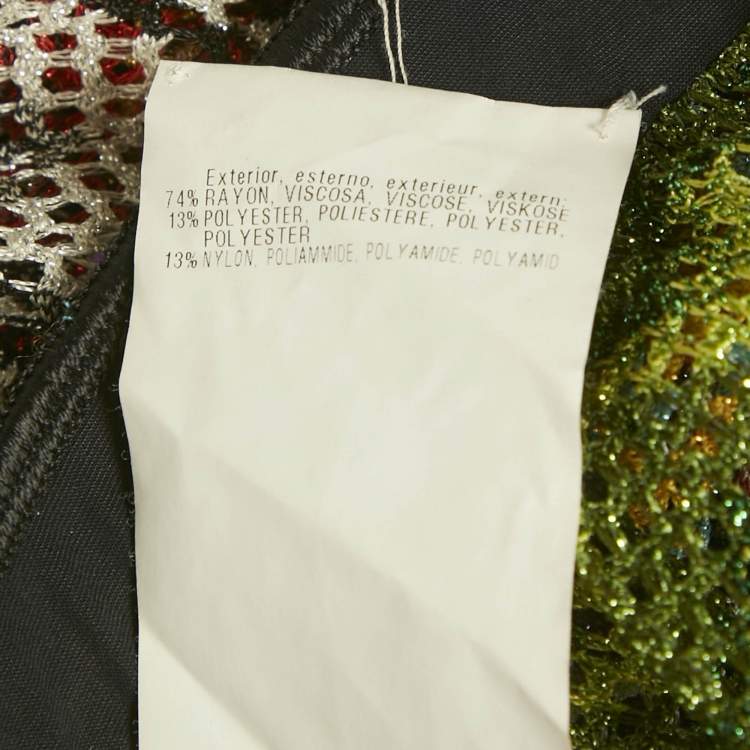 Pre Owned Missoni Multicolour Zig Zag Lurex Knit Jumpsuit M