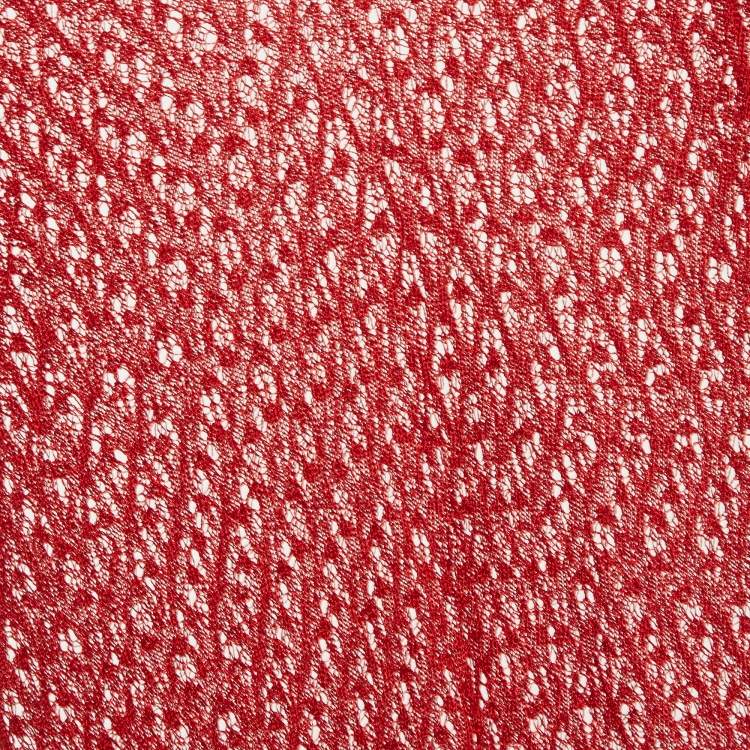 Pre Owned Missoni Red Open Knit Camisole S