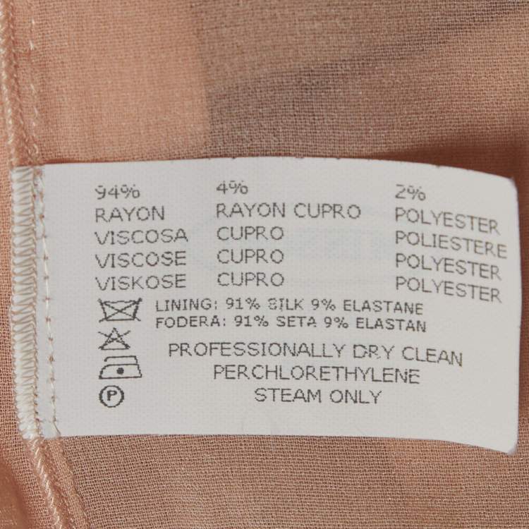 Pre Owned Missoni Beige Stretch Knit Flared Midi Skirt M