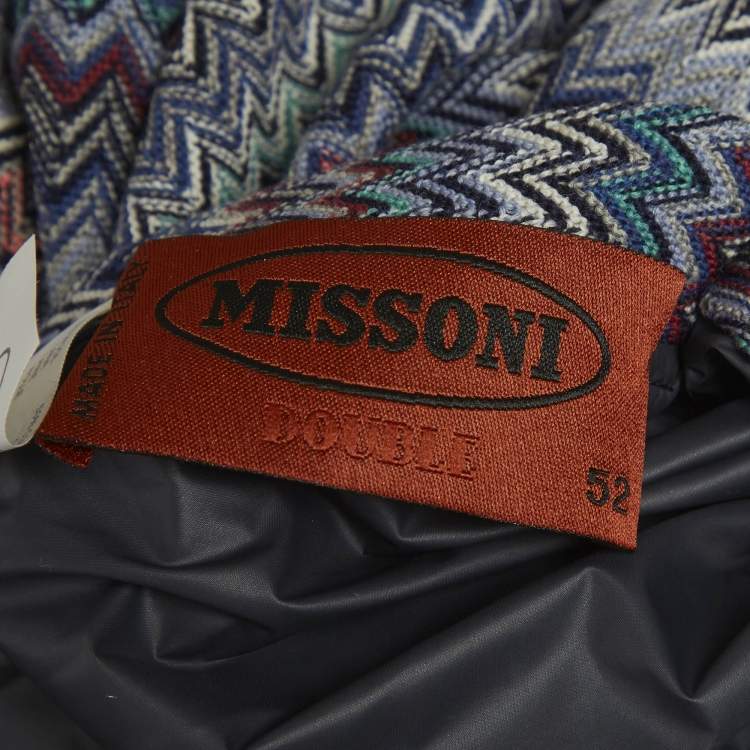 Pre Owned Missoni Multicolor Wool Blend and Nylon reversible Jacket XL