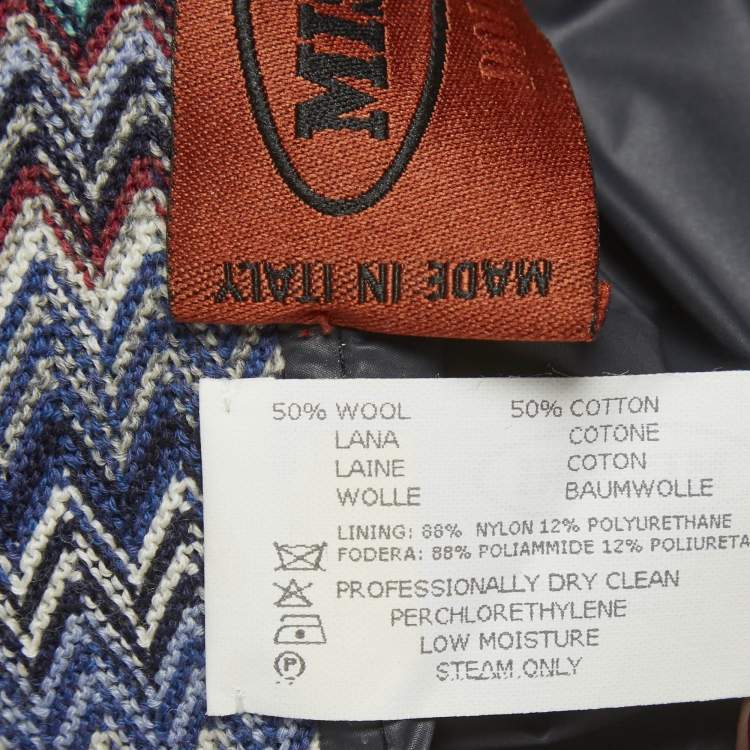 Pre Owned Missoni Multicolor Wool Blend and Nylon reversible Jacket XL