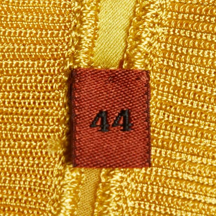 مملوكة مسبقًا Missoni Yellow Satin & Crepe Tank Top M