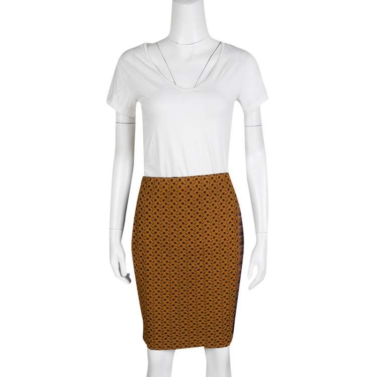 Pre Owned Missoni Multicolor Textured Knit Pencil Skirt M