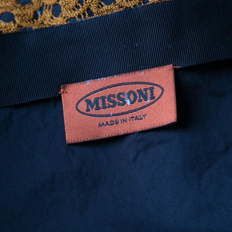 Pre Owned Missoni Multicolor Textured Knit Pencil Skirt M