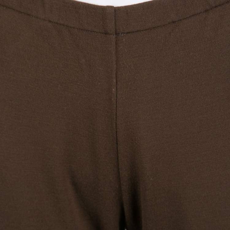 Pre Owned Missoni Brown Elasticized Waist Wide Leg Pants M