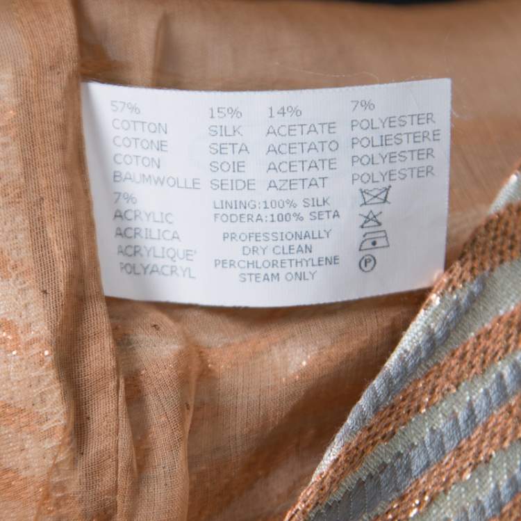 Pre Owned Missoni Multicolor Lurex Jacquard Knit Mini Skirt M